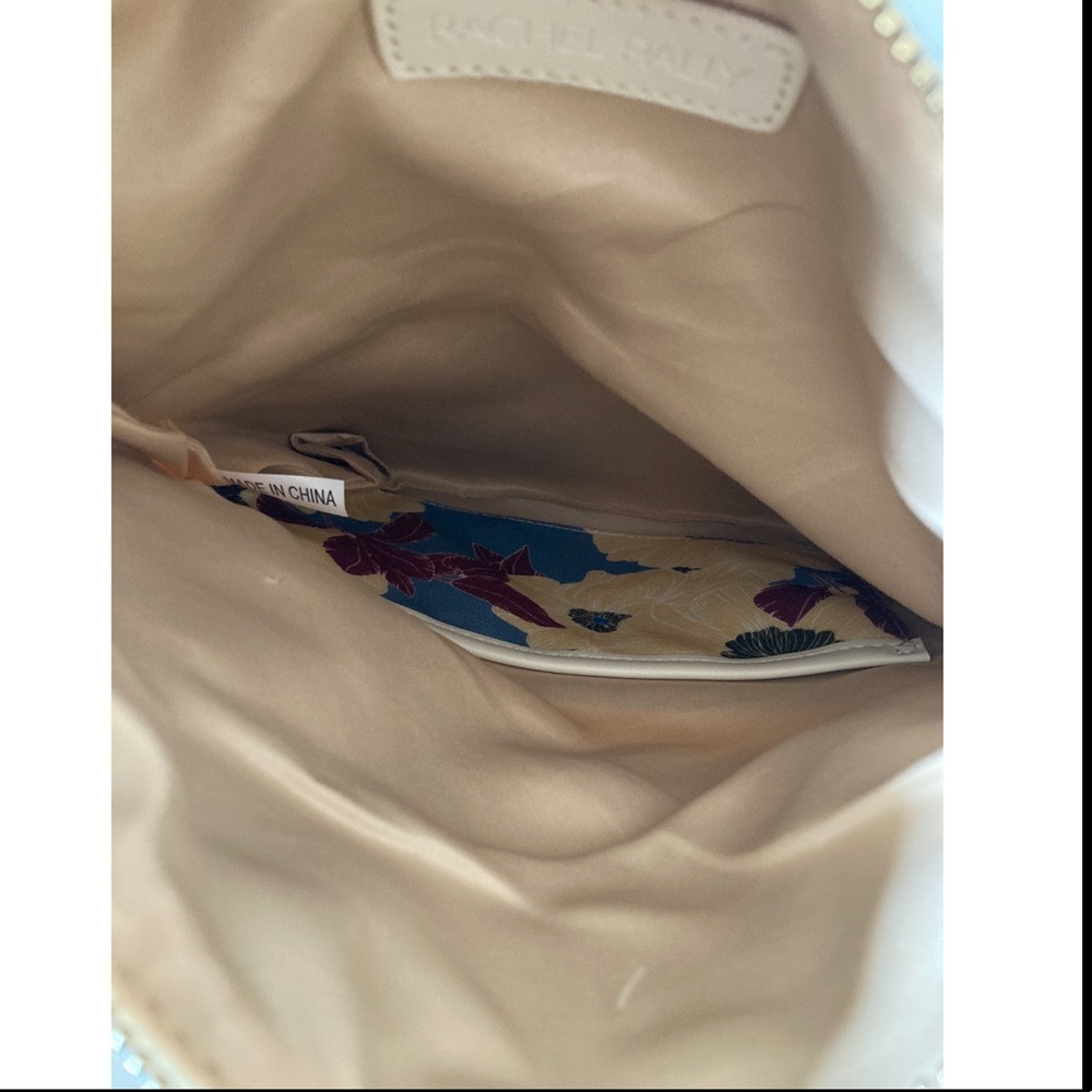 Rachel Pally cream & floral reversible canvas clutch Handbag OS - Picture 4 of 7